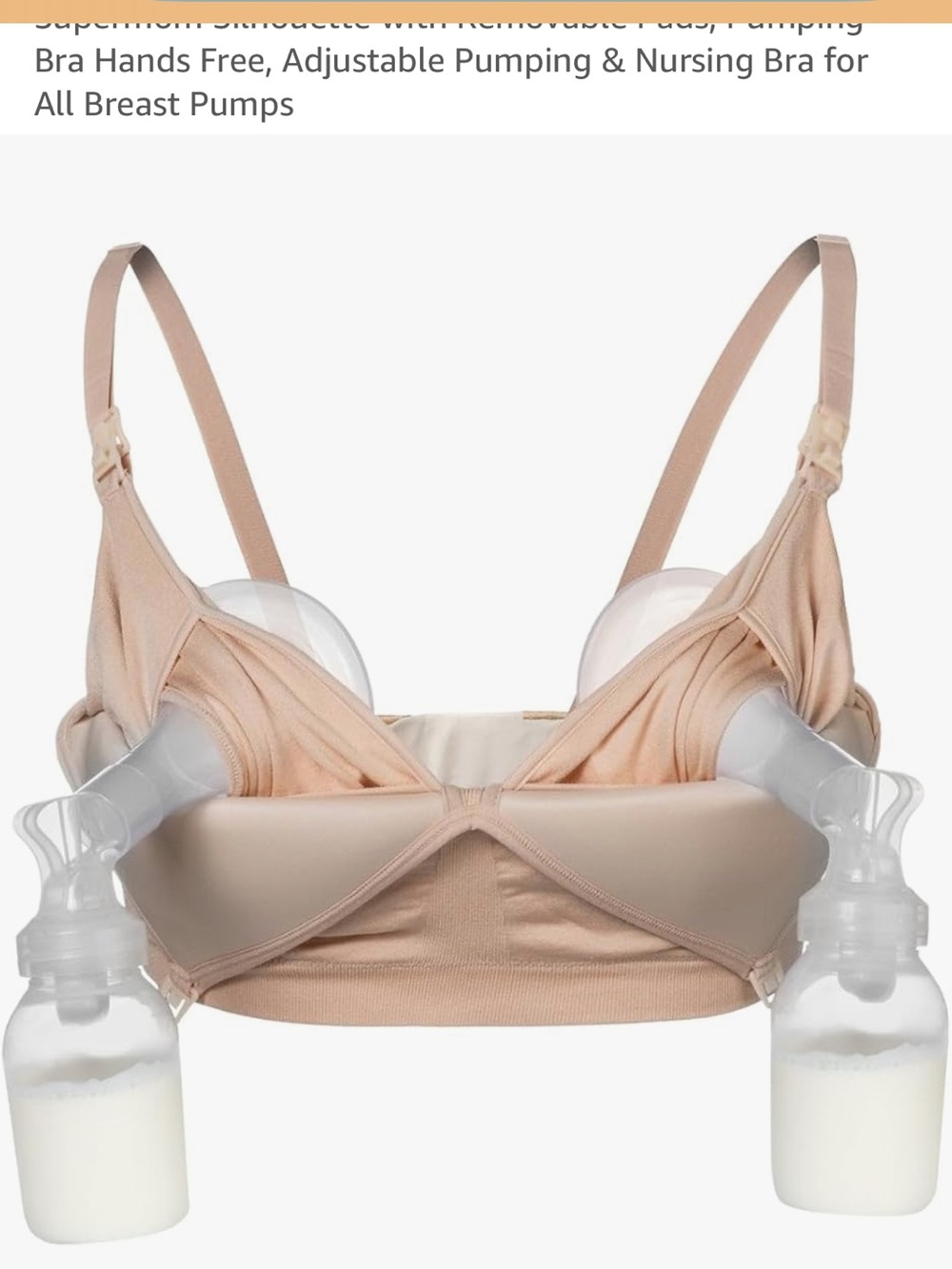 Hands-Free Pumping & Nursing Bra in Nude Peach